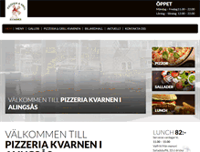 Tablet Screenshot of pizzeriakvarnen.se
